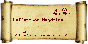 Lafferthon Magdolna névjegykártya